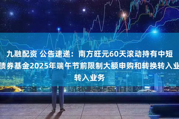 九融配资 公告速递：南方旺元60天滚动持有中短债债券基金2025年端午节前限制大额申购和转换转入业务