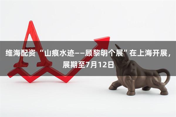 维海配资 “山痕水迹——顾黎明个展”在上海开展，展期至7月12日