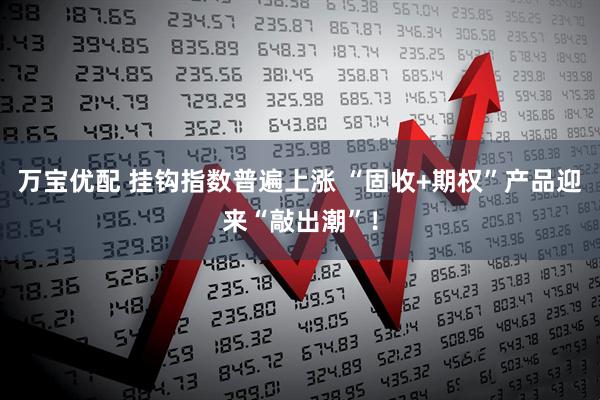 万宝优配 挂钩指数普遍上涨 “固收+期权”产品迎来“敲出潮”！