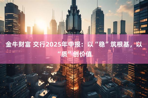 金牛财富 交行2025年中报：以“稳”筑根基，以“质”创价值