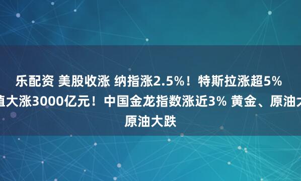 乐配资 美股收涨 纳指涨2.5%！特斯拉涨超5% 市值大涨3000亿元！中国金龙指数涨近3% 黄金、原油大跌