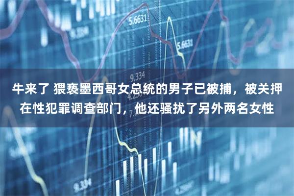 牛来了 猥亵墨西哥女总统的男子已被捕,被关押在性犯罪调查部门,他还骚扰了另外两名女性